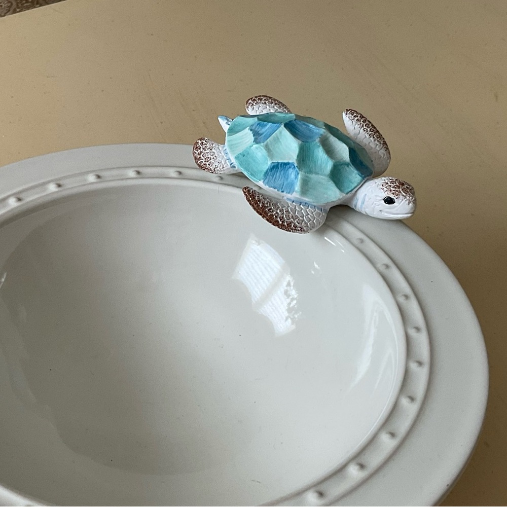 Beautiful Turquoise Sea Turtle Platter Decoration 🌊
